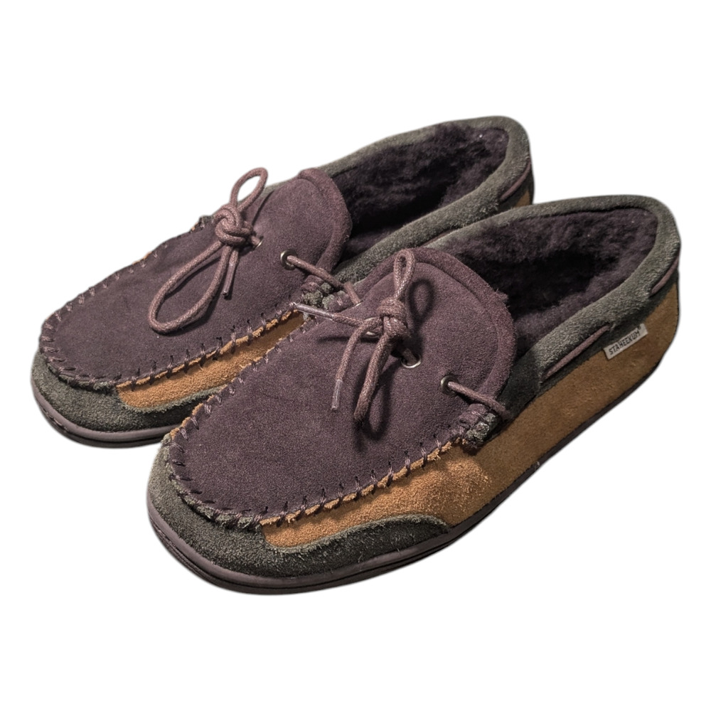 Staheekum Men's Glacier Slippers Size 8 Genuine Suede With A Cozy Wool lining